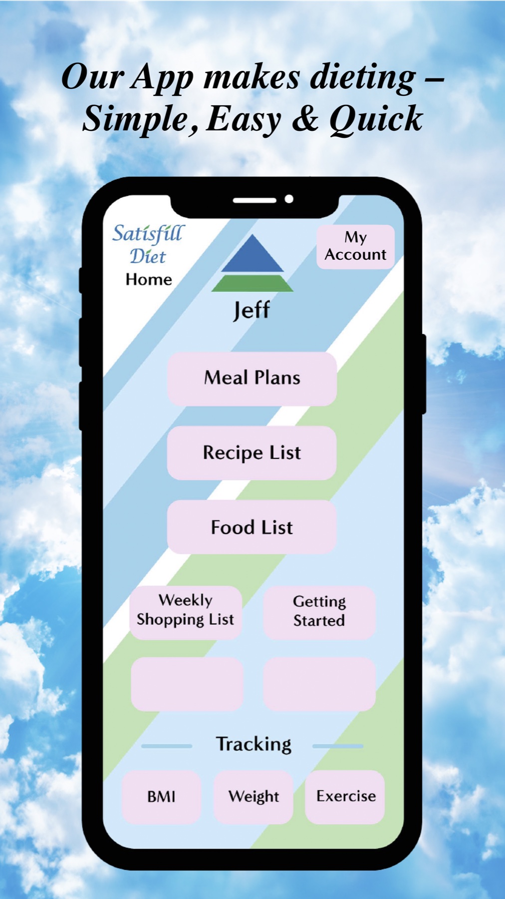 Satisfill Diet app preview